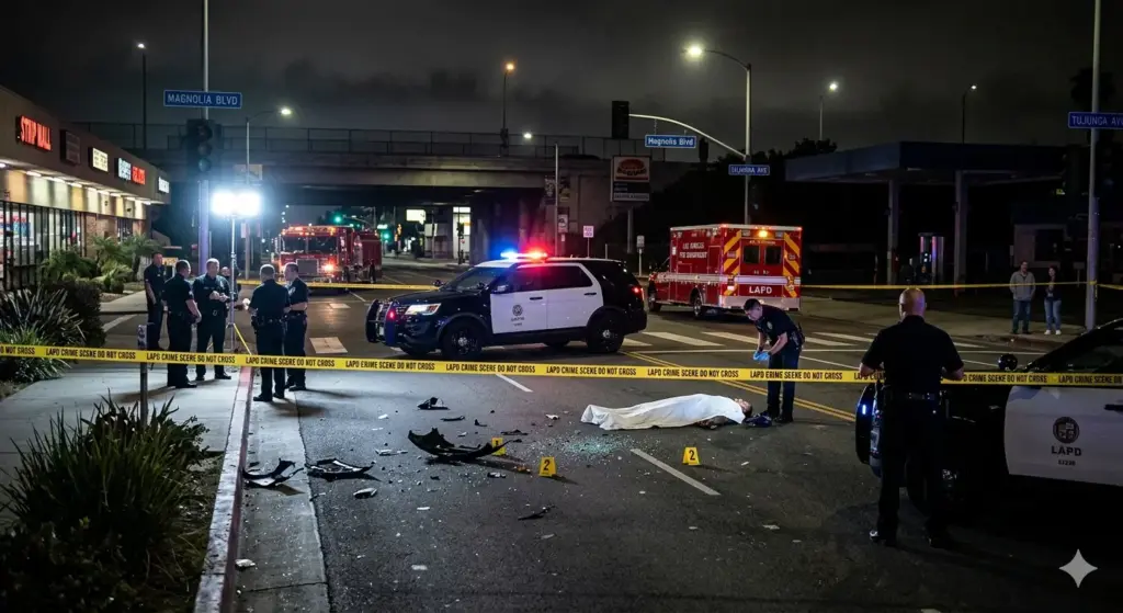 Pedestrian Fatally Struck by North Hollywood Hit-and-Run Driver, Los Angeles Police Say Pedestrian Fatally Struck by North Hollywood Hit-and-Run Driver, Los Angeles Police Say