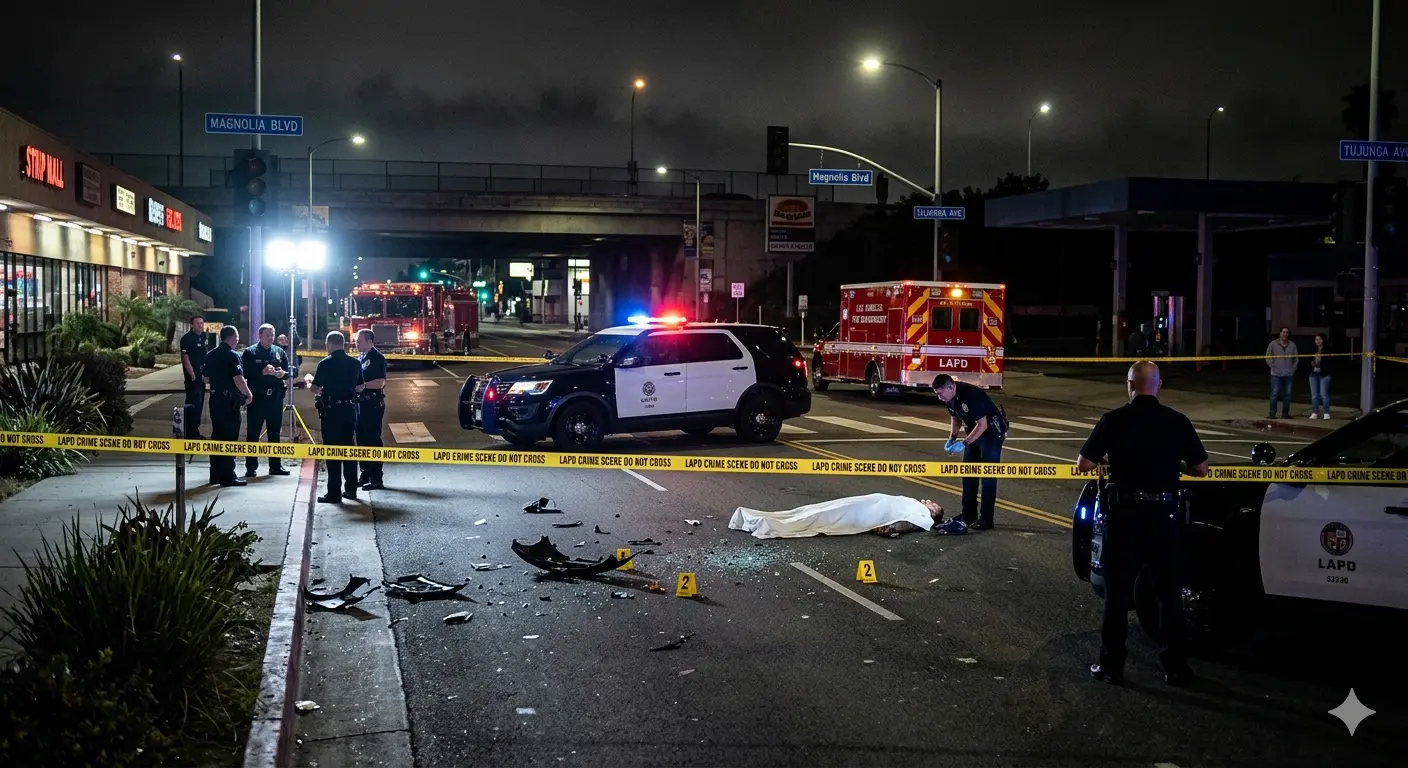 Pedestrian Fatally Struck by North Hollywood Hit-and-Run Driver, Los Angeles Police Say